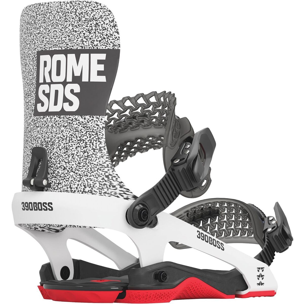 Rome 390 Boss Snowboard Binding - 2024 Static White