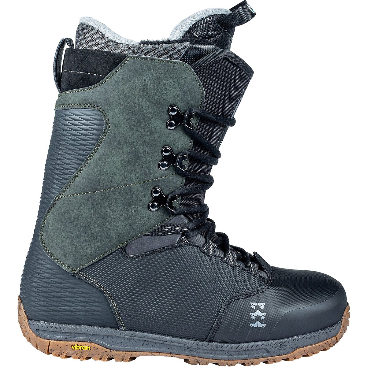 Rome Rome Libertine Lace Snowboard Boot - 2024 Black/Olive, 10.0