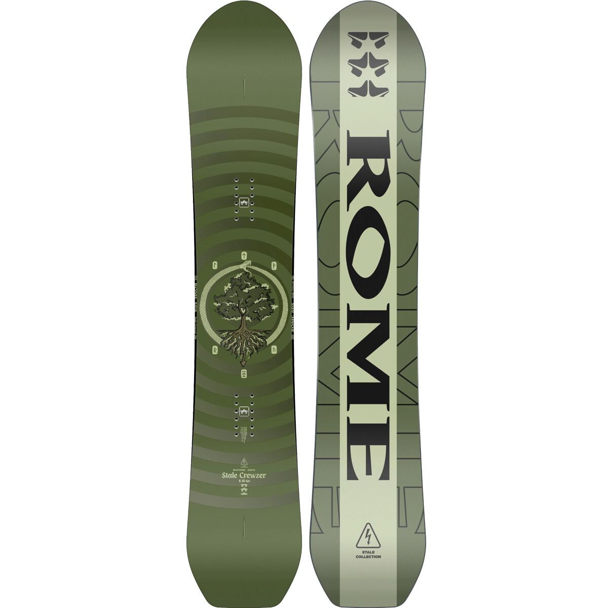 Rome Stale Crewzer Snowboard - 2024 Green, 151cm
