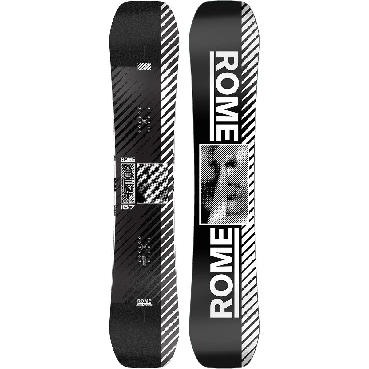 Rome Rome Agent Pro Snowboard - 2025 Black, 158cm wide