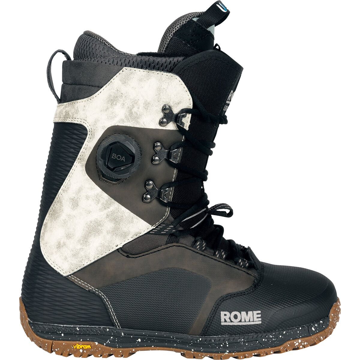 Rome Rome Libertine Hybrid BOA Snowboard Boot - 2025 - Men's Black/White, 12.0