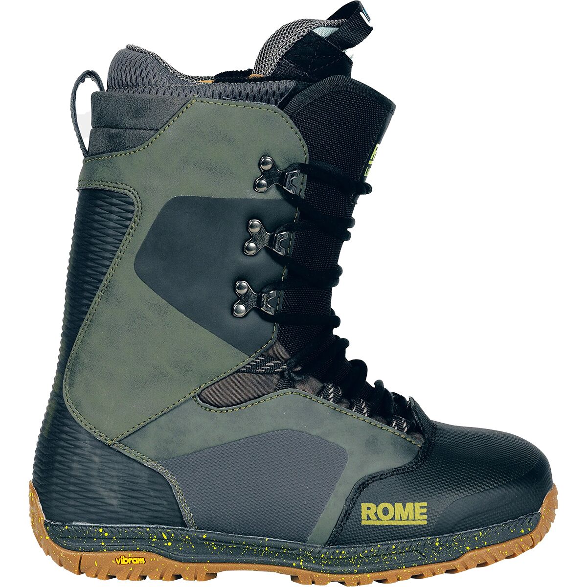 Rome Rome Libertine Lace Snowboard Boot - 2025 - Men's Black/Olive, 11.5