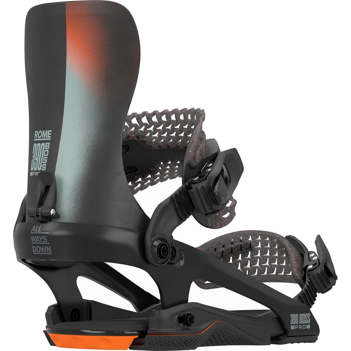 Image of Rome 390 Boss FW Pro Snowboard Binding - 2026 Black/Slate, M/L