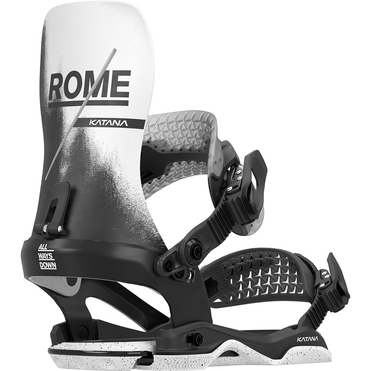 Image of Rome Katana AW Snowboard Binding - 2026 Black/White, M/L