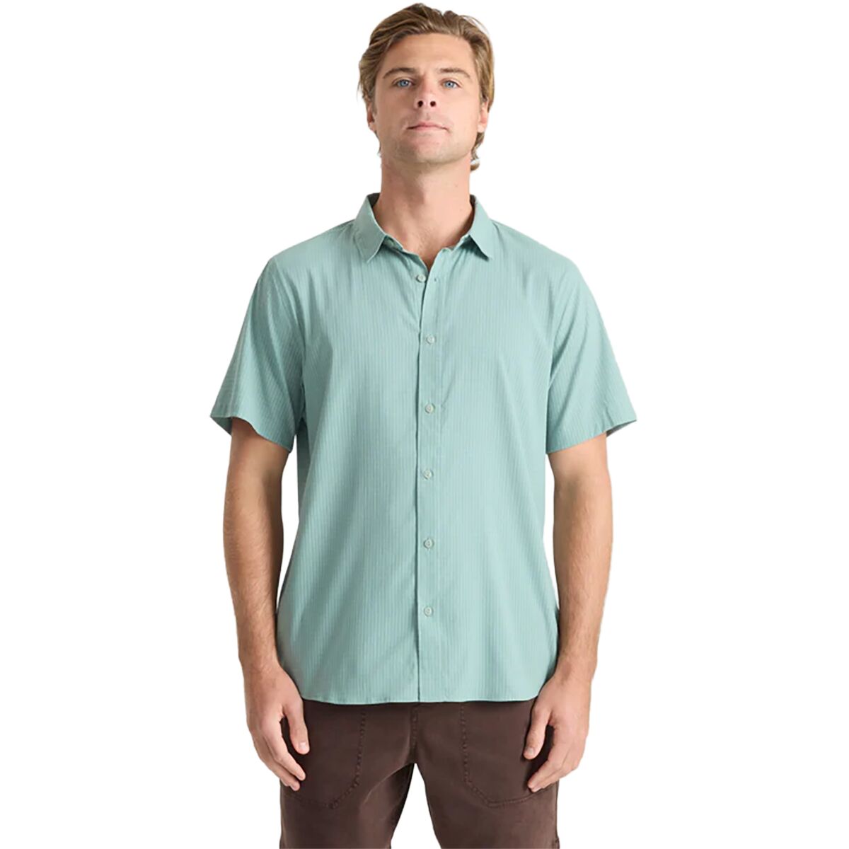 Image of Roark Bless Up Short-Sleeve Shirt - Men's Dusty Green 2, L