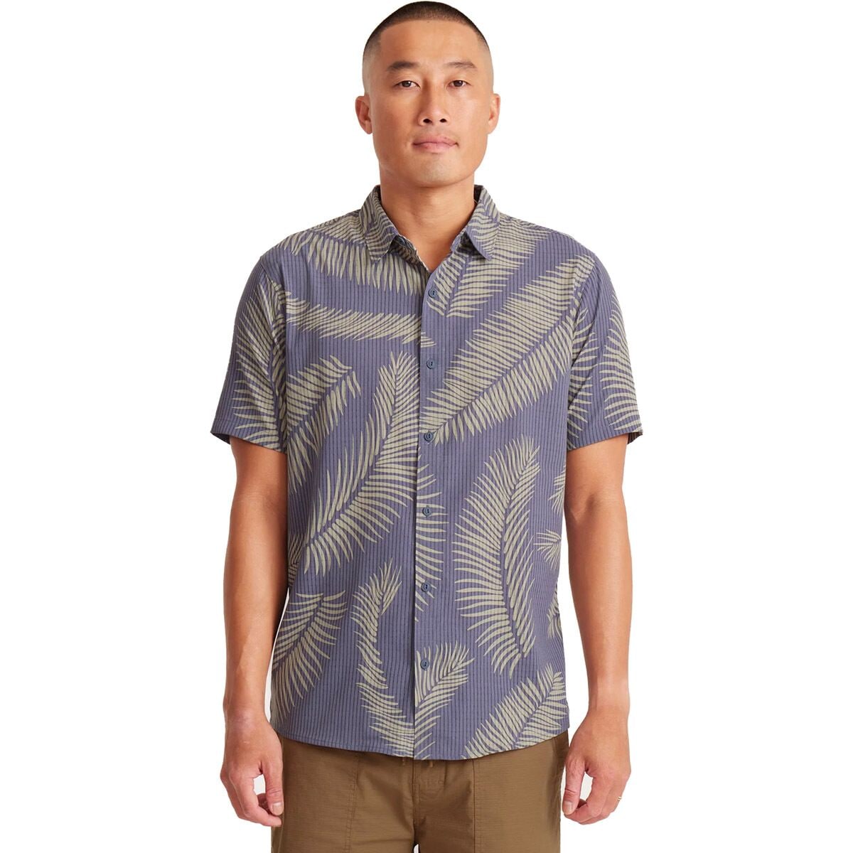 Image of Roark Bless Up Short-Sleeve Shirt - Men's Fire Fern Slate, XXL