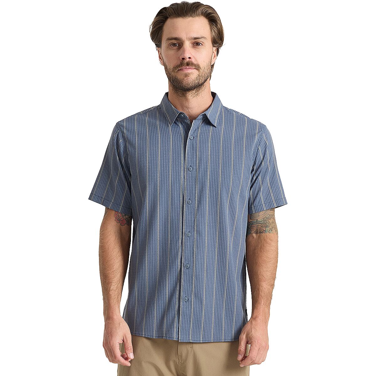 Image of Roark Bless Up Short-Sleeve Shirt - Men's Neptune, M