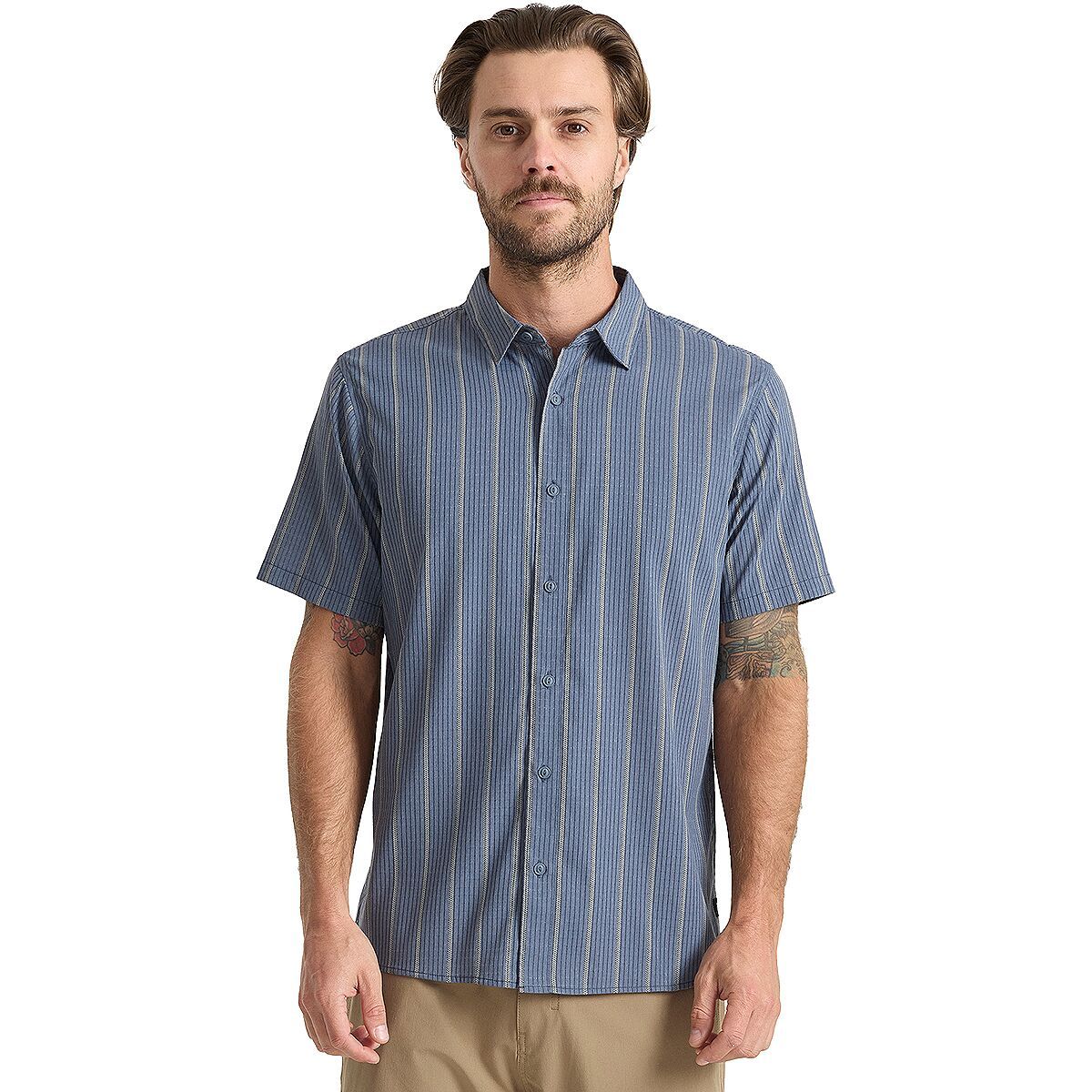 Image of Roark Bless Up Short-Sleeve Shirt - Men's Neptune, L