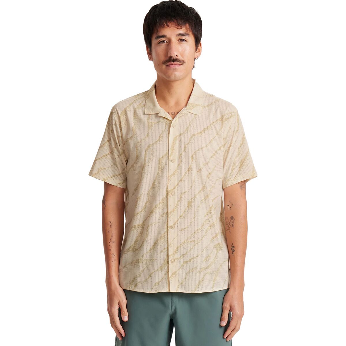 Roark Bless Up Trail Short-Sleeve Shirt - Men's Ivory, S