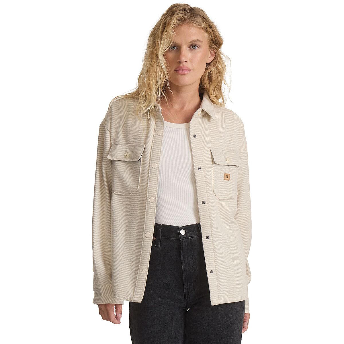 Image of Roark Amberly Flannel - Women's Bone Herringbone, M