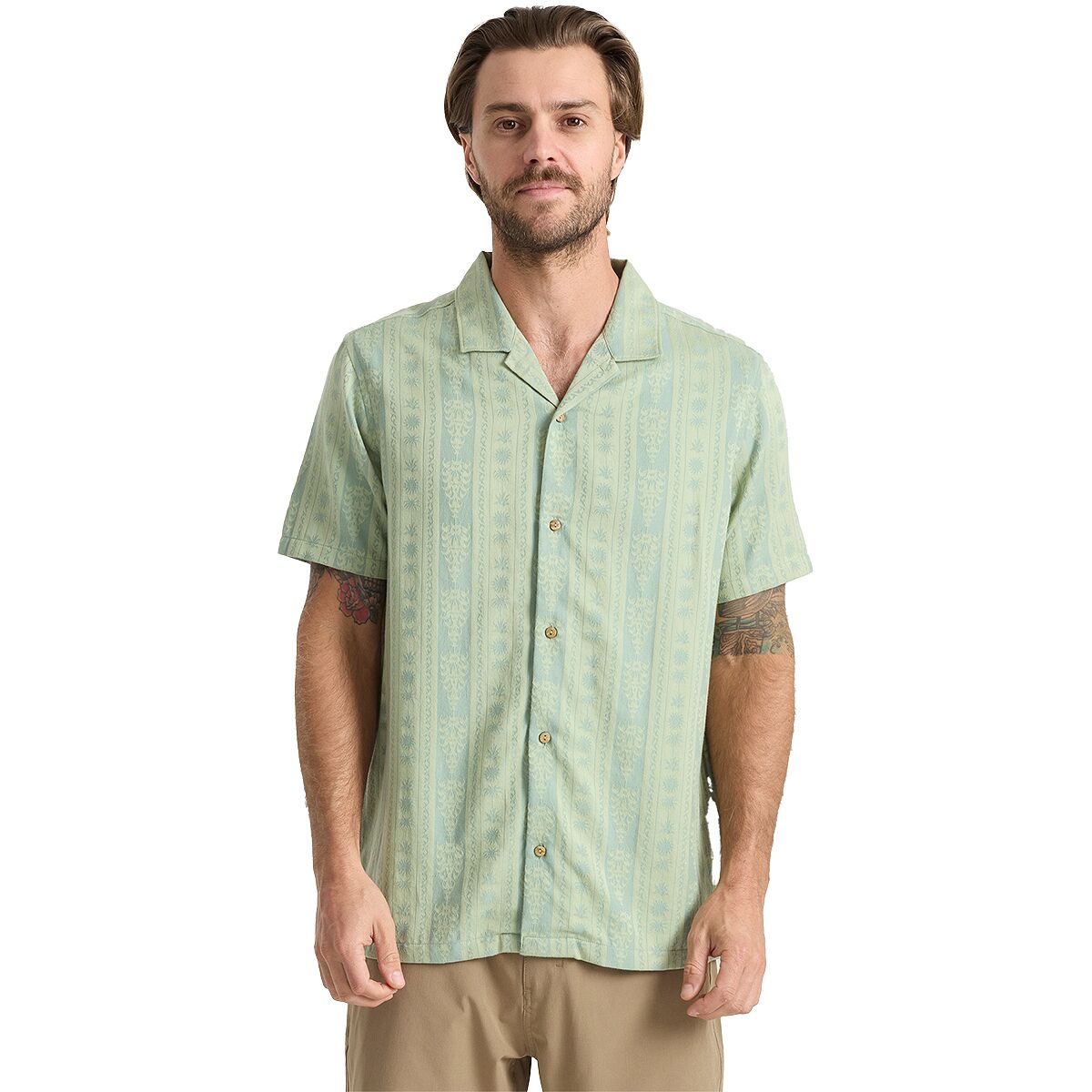 Image of Roark Gonzo Camp Collar Shirt - Men's Dusty Green, S