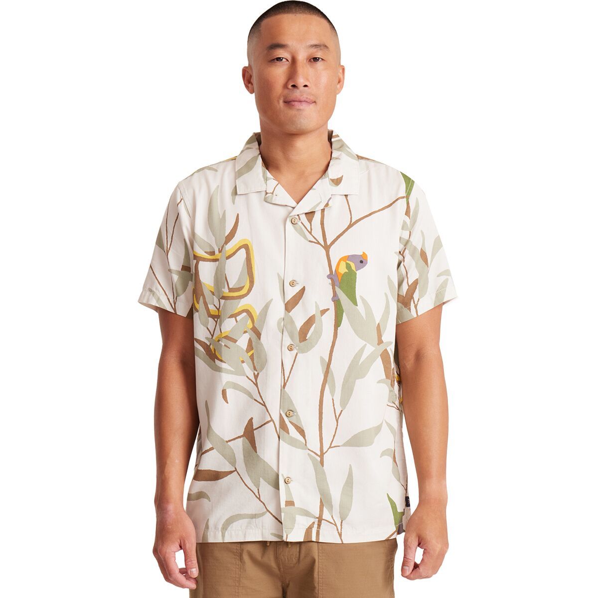 Image of Roark Gonzo Camp Collar Shirt - Men's Gum Tree Bone, XXL