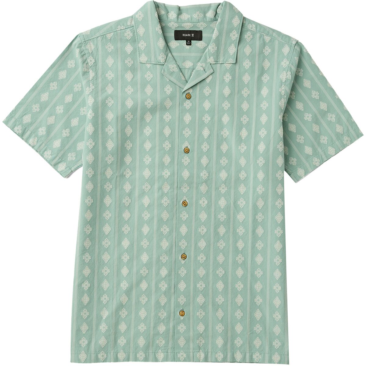 Image of Roark Gonzo Camp Collar Shirt - Men's Hazy Blue Jacquard, XXL
