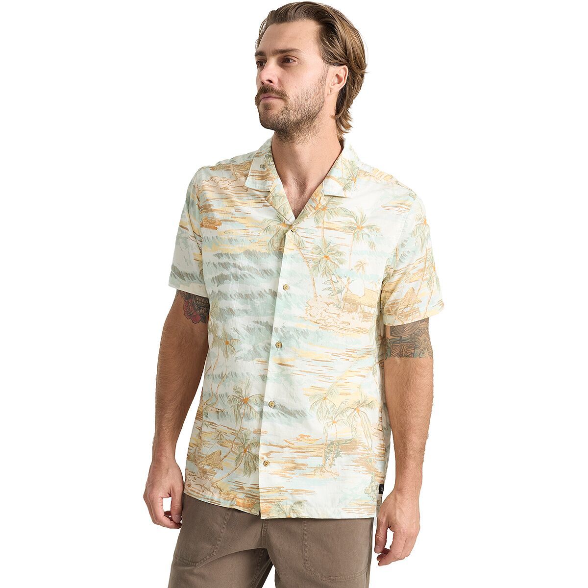 Image of Roark Gonzo Camp Collar Shirt - Men's Seafoam, L