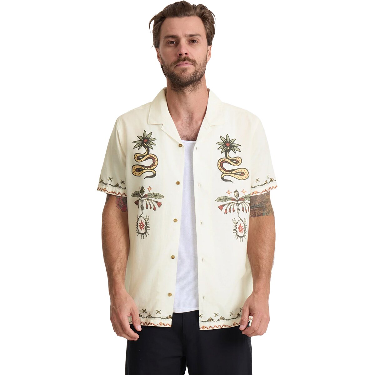Image of Roark Gonzo Camp Collar Shirt - Men's Unbleached, S