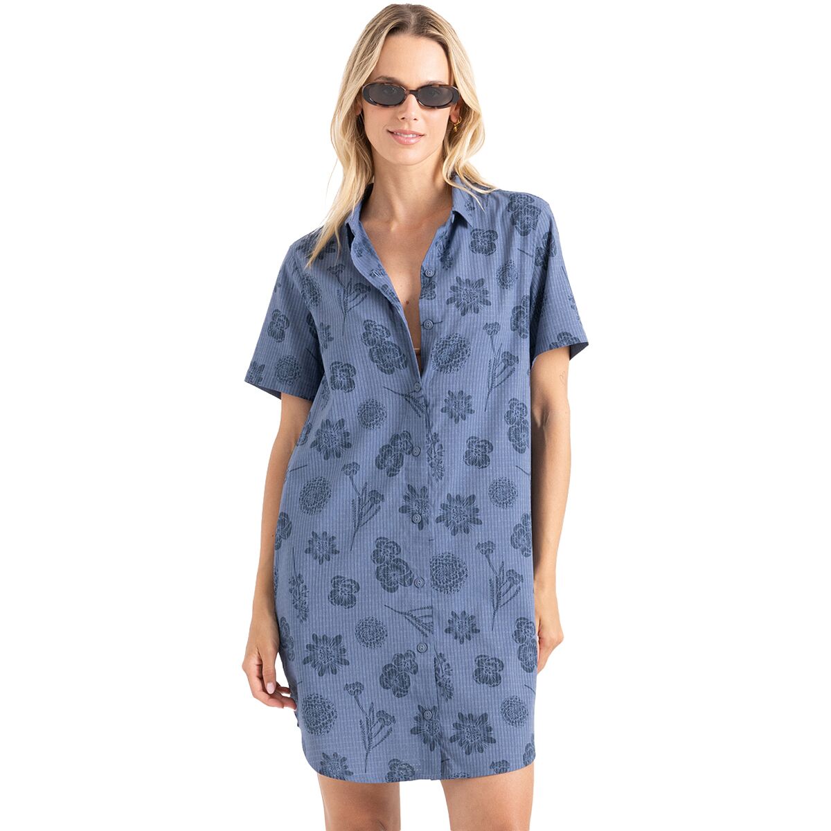 Image of Roark Bless Up Dress - Women's Washed Indigo, XL