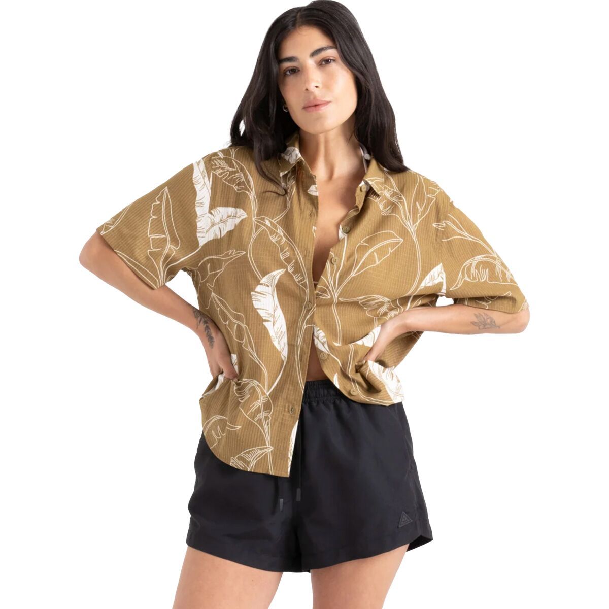 Roark Bless Up Short-Sleeve Top - Women's Woodland, XL