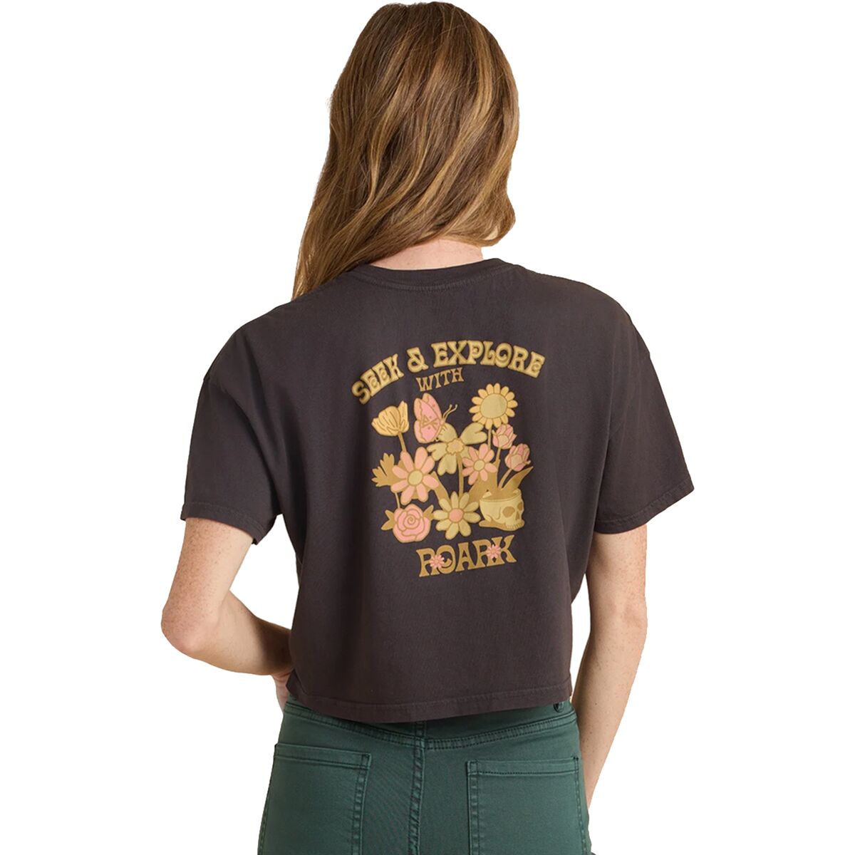 Roark Roark Seek Cropped Boxy T-Shirt - Women's Faded Black, S