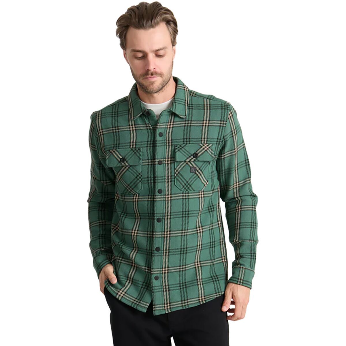 Image of Roark Nordsman Cotton Shirt - Men's Slate Green, M