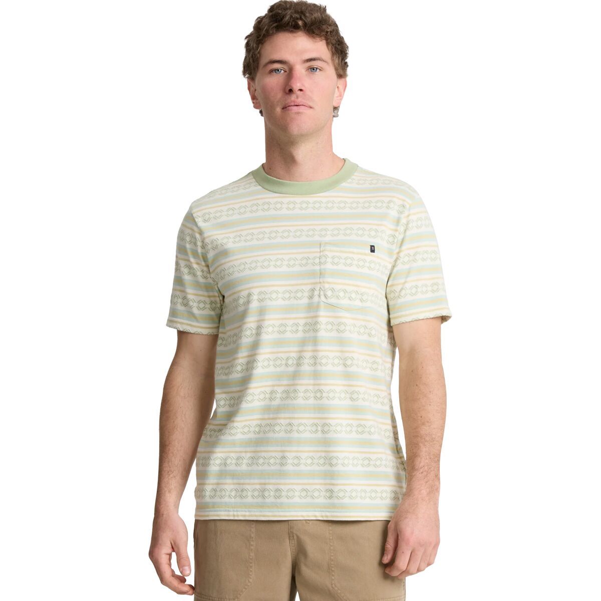 Image of Roark Journey Jacquard Crew Shirt - Men's Seafoam, L