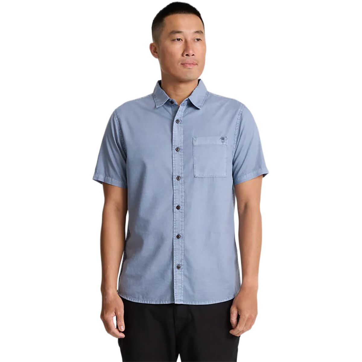 Image of Roark Made To Fade Short-Sleeve Woven Shirt - Men's Washed Slate, M