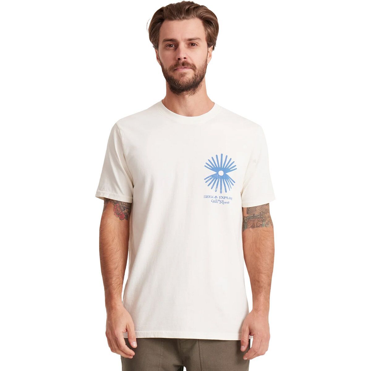 Image of Roark Seek & Explore T-Shirt - Men's Washed Off White, XL