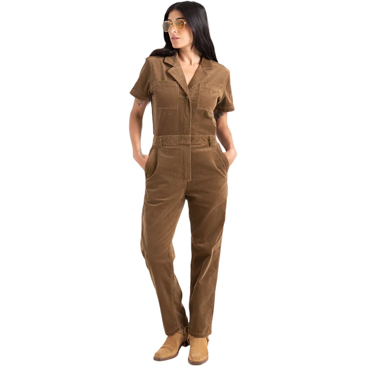 Image of Roark Layover Cord Jumpsuit - Women's Otter, L