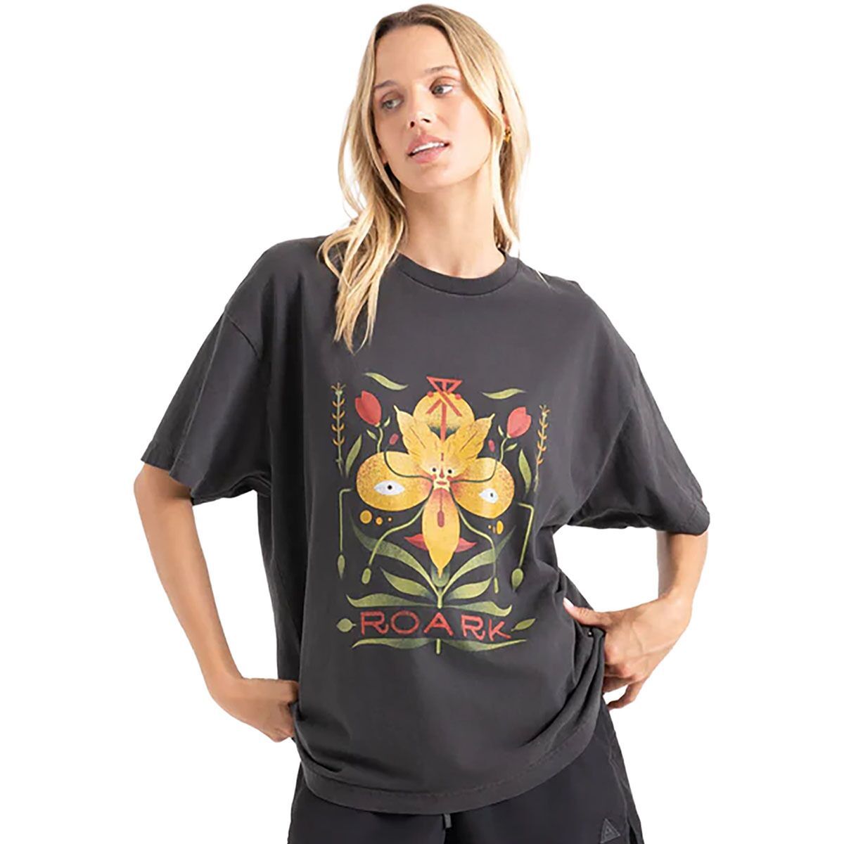 Roark Tomas Wildflower Oversized T-Shirt - Women's Black, S