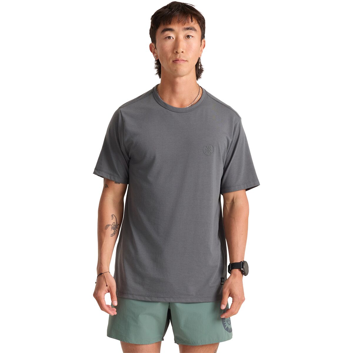 Image of Roark Mathis Active Short-Sleeve Shirt - Men's Charcoal 2, S
