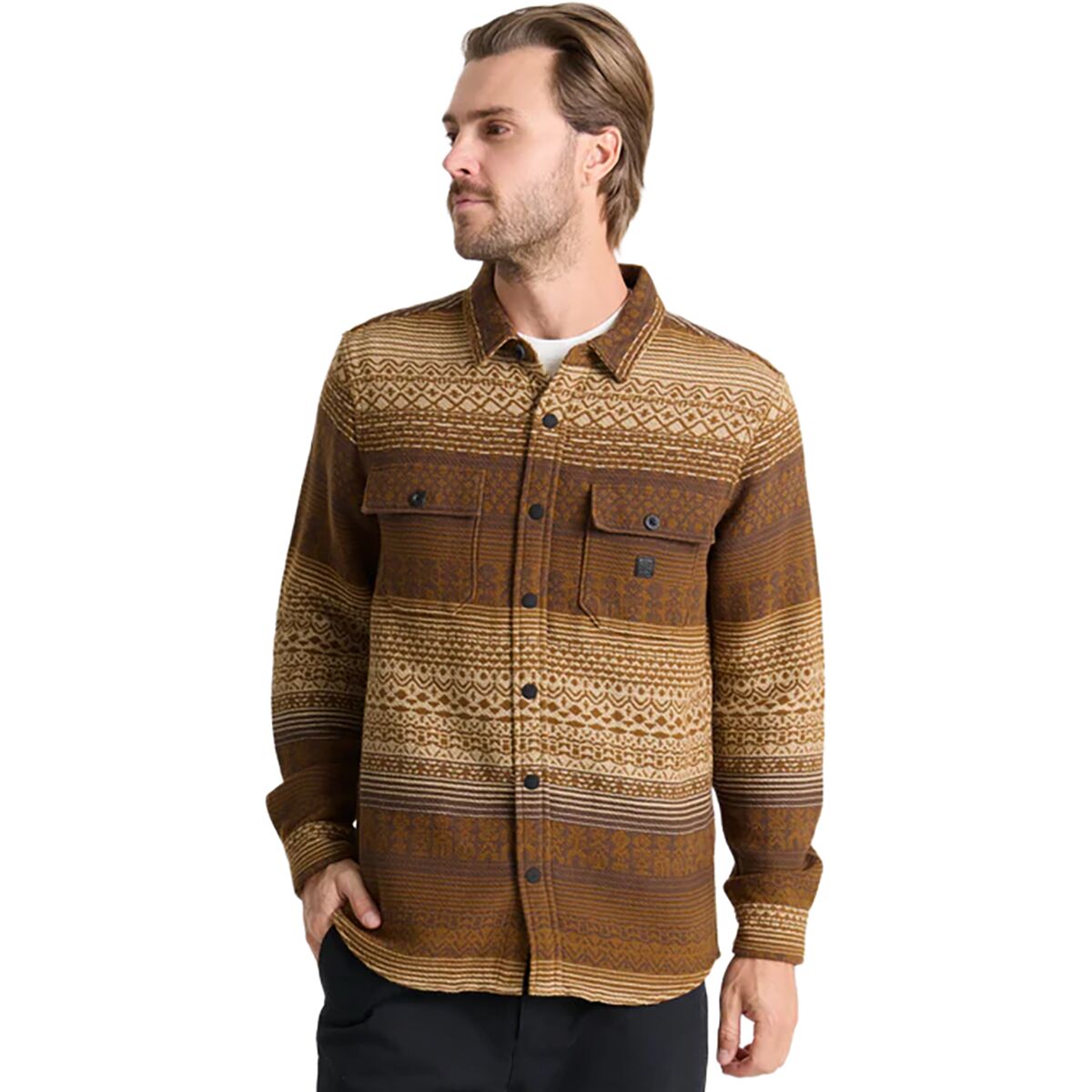 Image of Roark Nordsman Jacquard Shirt - Men's Otter, M