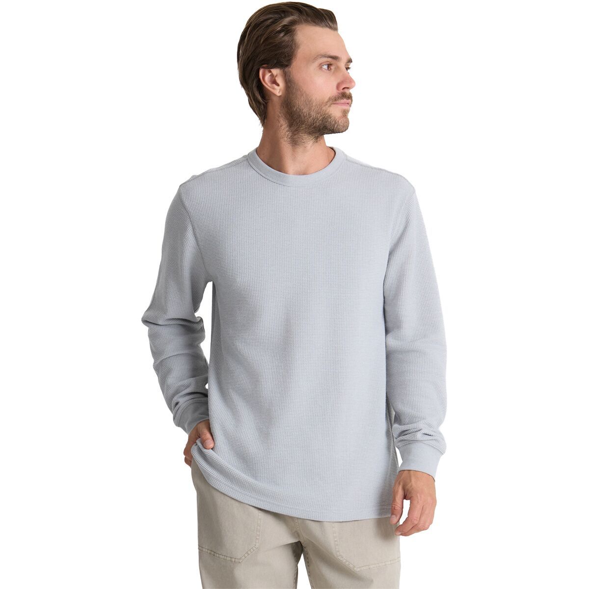 Image of Roark Well Worn Thermal Shirt - Men's Heather Grey, M