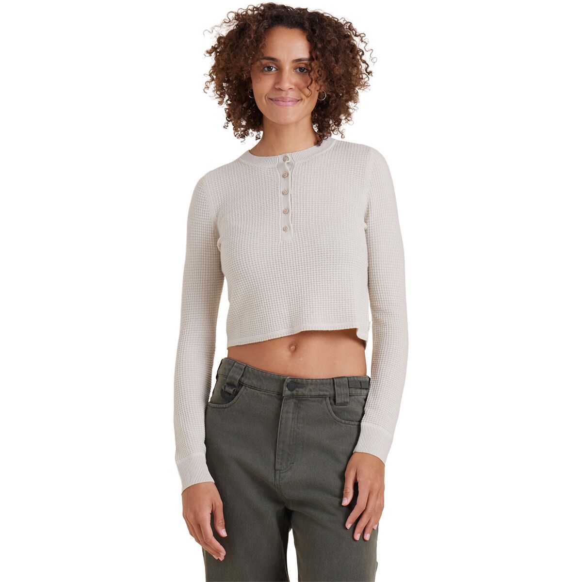 Image of Roark Well Worn Thermal Long-Sleeve Top - Women's Stone, L