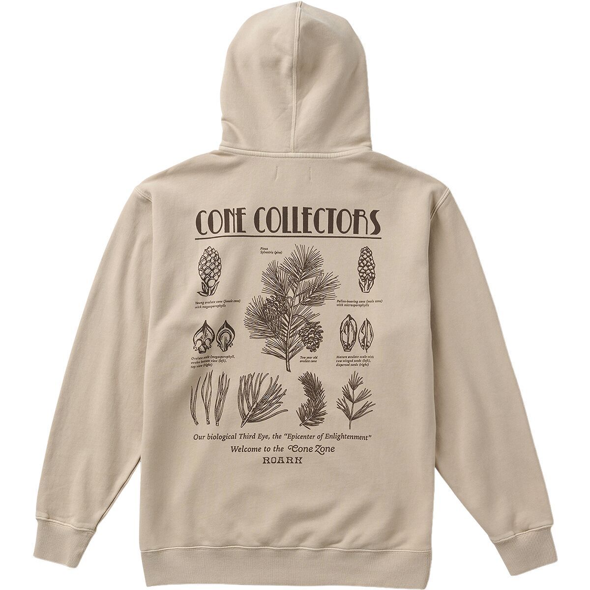 Roark Cone Collectors Fleece Hoodie - Men's Fossil, L