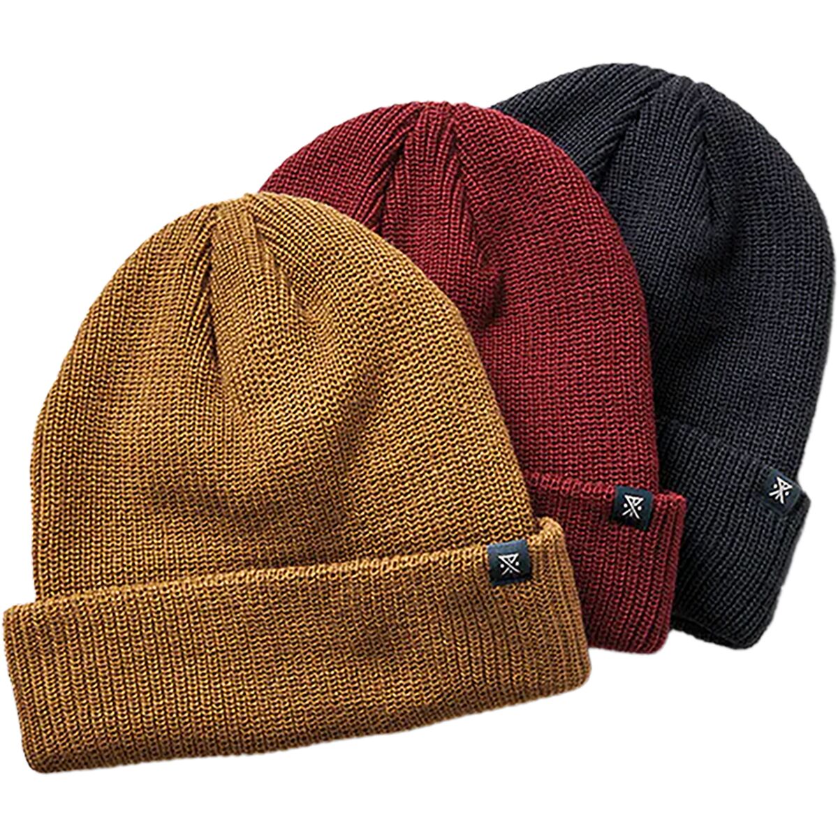 Image of Roark Turks Beanie - 3-Pack Dark Navy/Burgundy/Coyote Brow, One Size