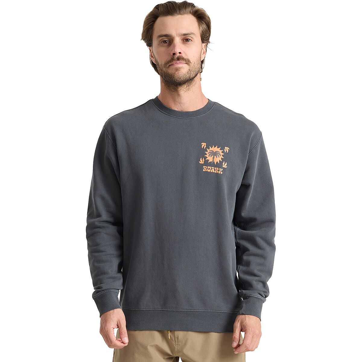 Image of Roark Palm Crew Sweatshirt - Men's Onyx, L