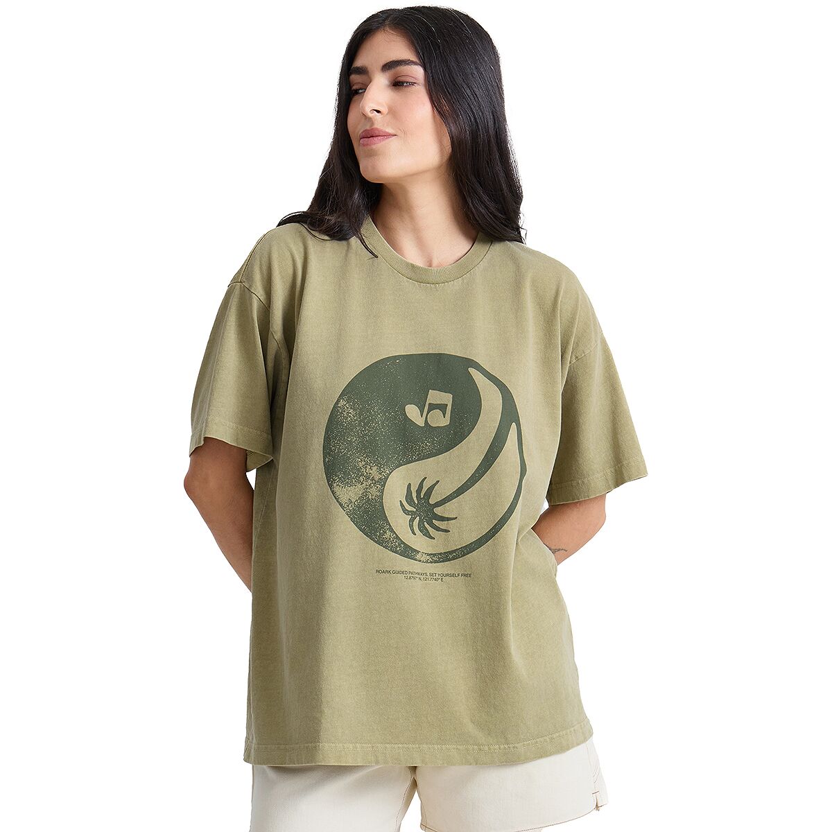 Image of Roark Balance Oversized T-Shirt - Women's Dusty Olive, M