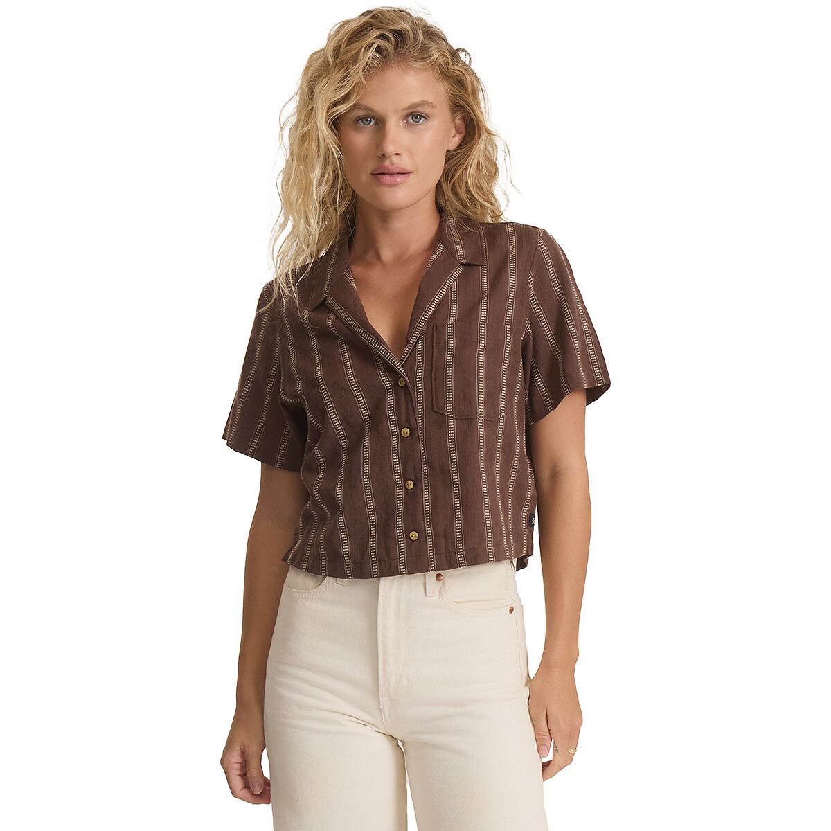 Image of Roark Crosswinds Camp Shirt - Women's Coco Bean, XL