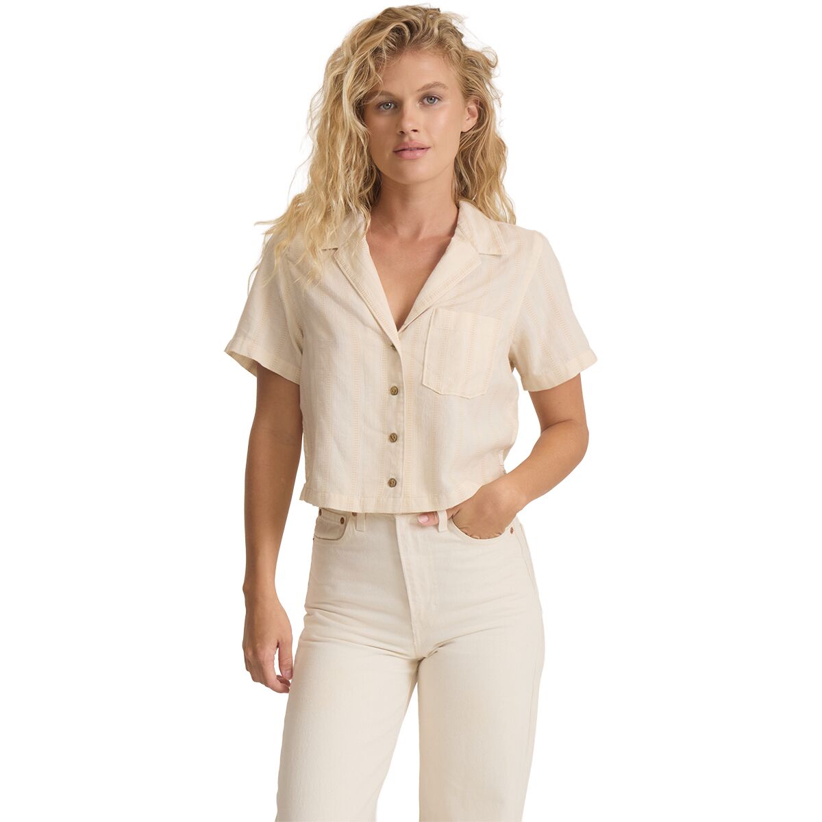 Image of Roark Crosswinds Camp Shirt - Women's Unbleached, XL