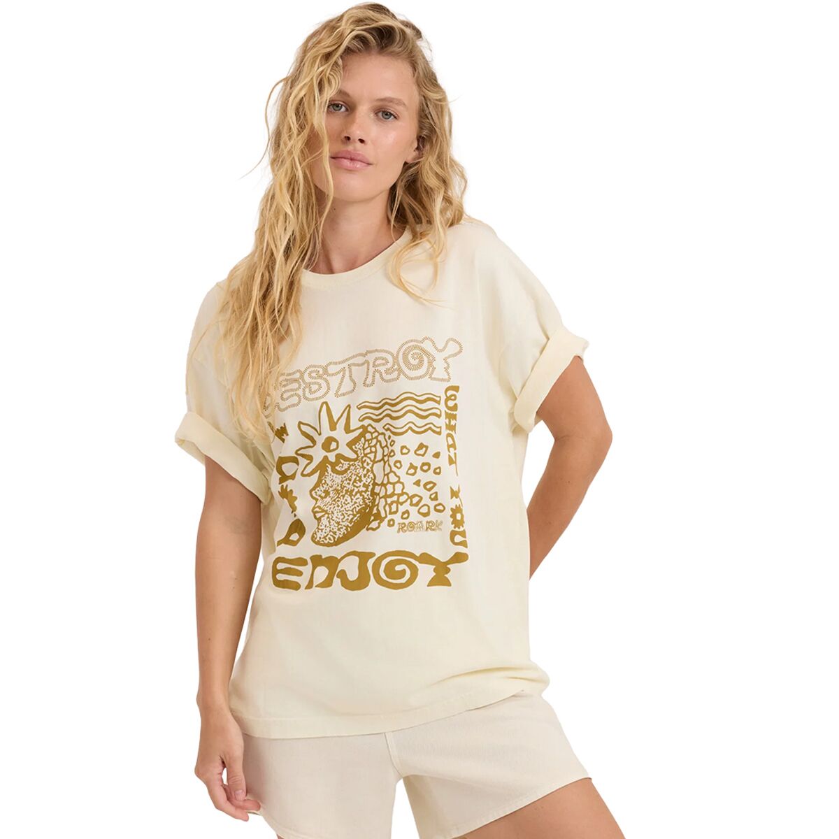 Image of Roark Seaweed Queen Oversized T-Shirt - Women's Bone, S