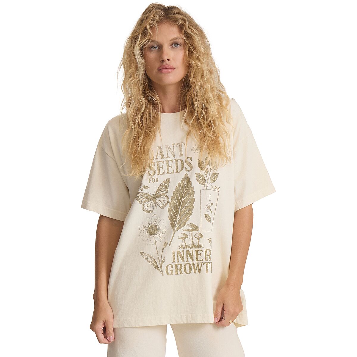 Image of Roark Plant Seeds Oversized T-Shirt - Women's Bone, L