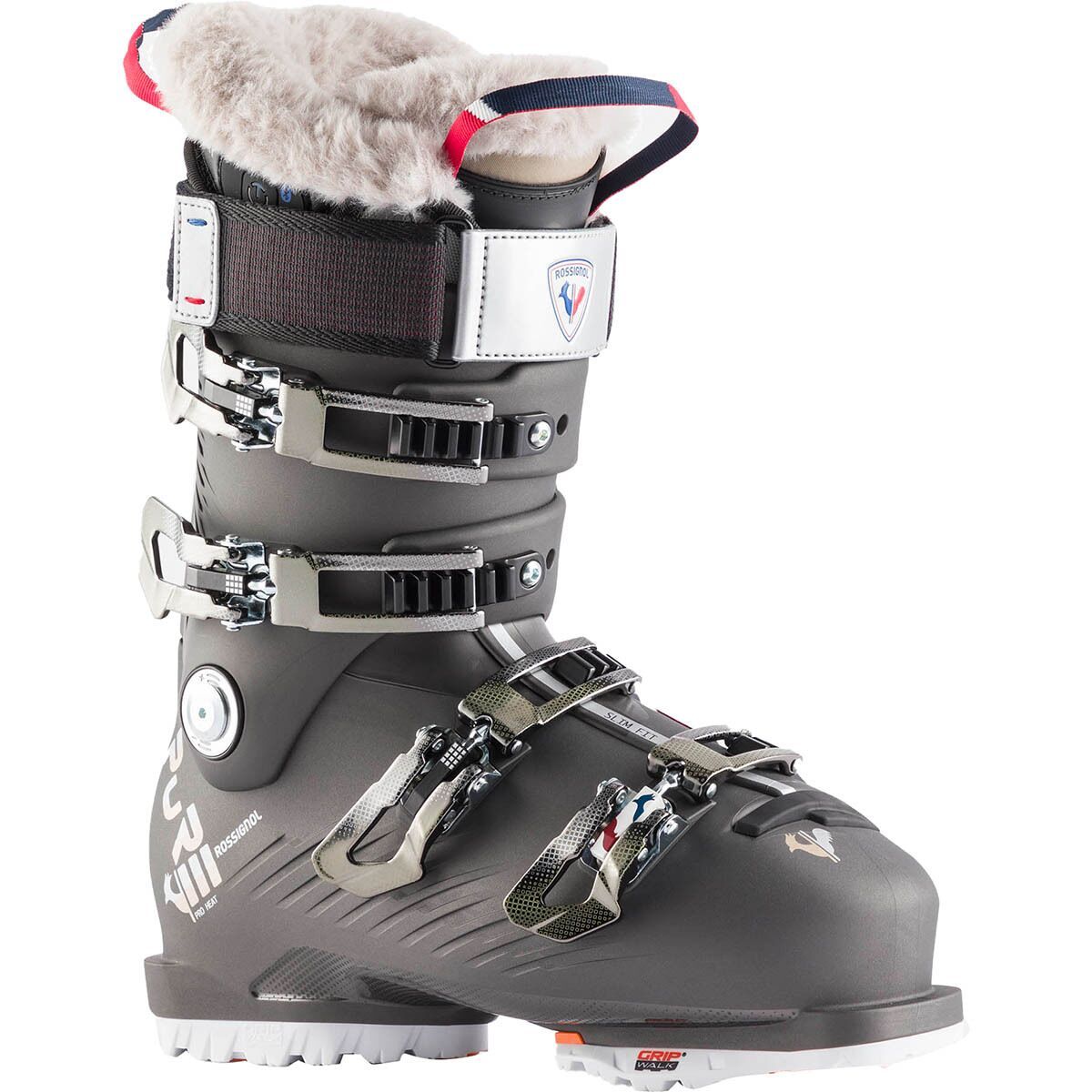 Rossignol Pure Pro Heat Ski Boot - 2024 - Women's Metal Gold Grey, 27.0