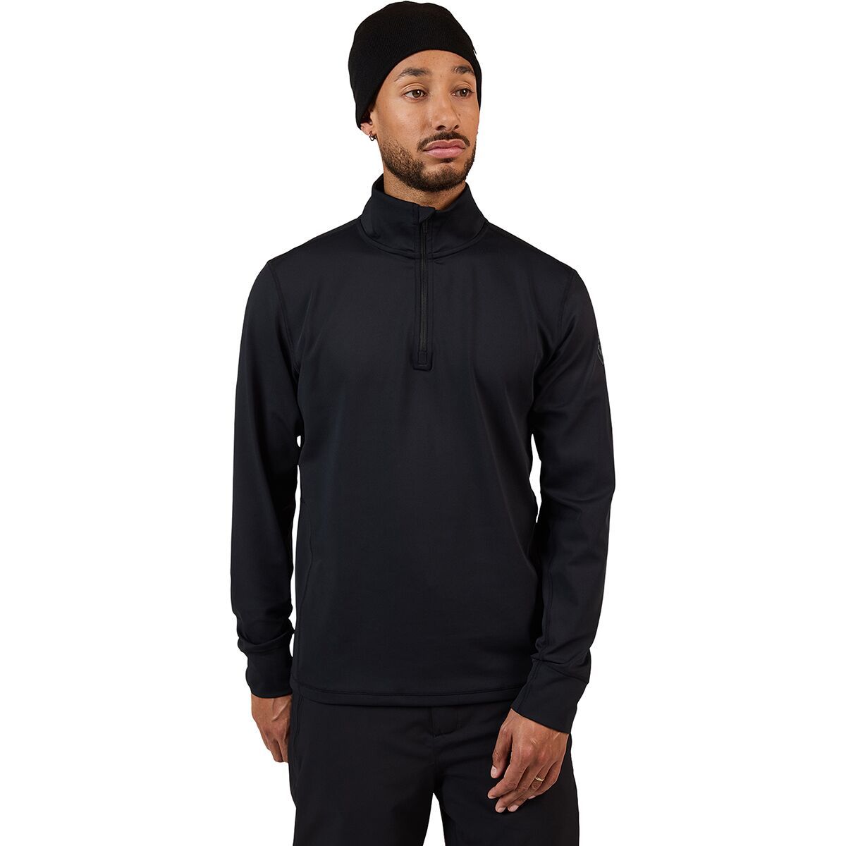 Image of Rossignol Mid Layer Stretch 1/2-Zip Top - Men's Black, M