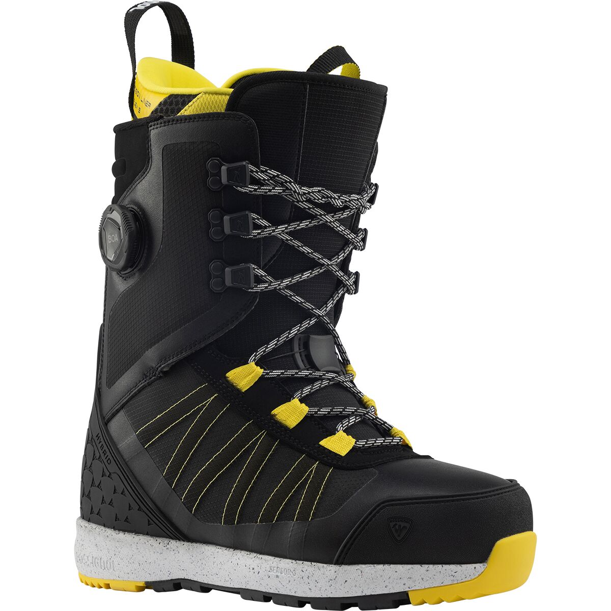 Image of Rossignol RS Hybrid BOA Snowboard Boot - 2027 - Men's Black/ Yellow, 11.5