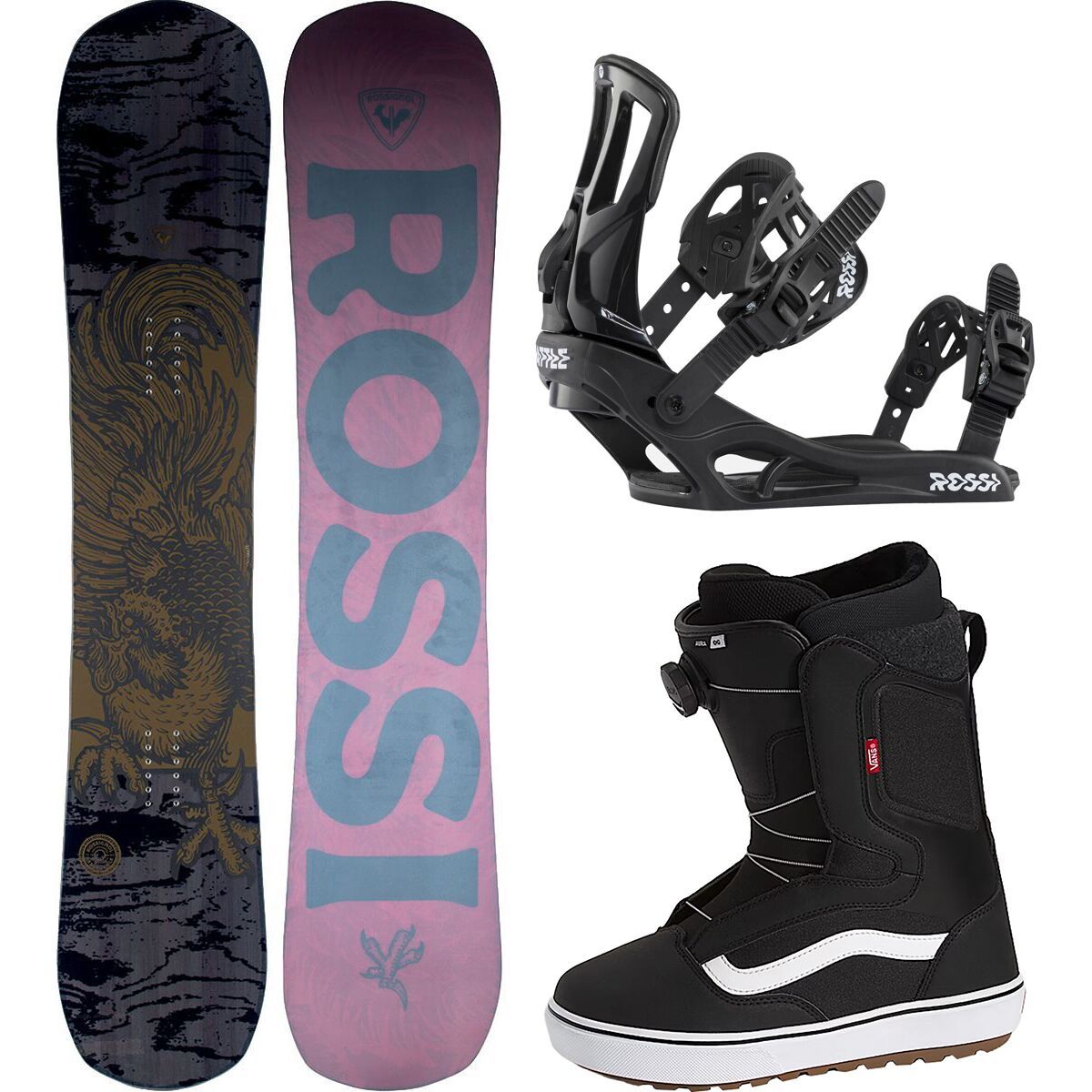 Rossignol Trickstick Ltd Snowboard + Battle Binding + Aura OG Boot 155cm, 12