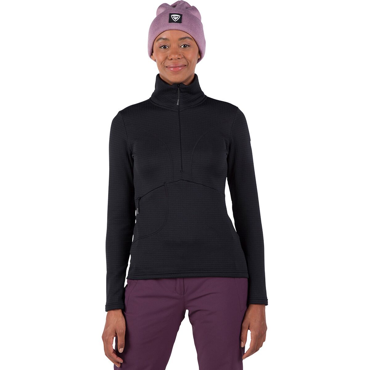 Image of Rossignol Blackside Fleece 1/2-Zip Pullover - Women's Black, XL