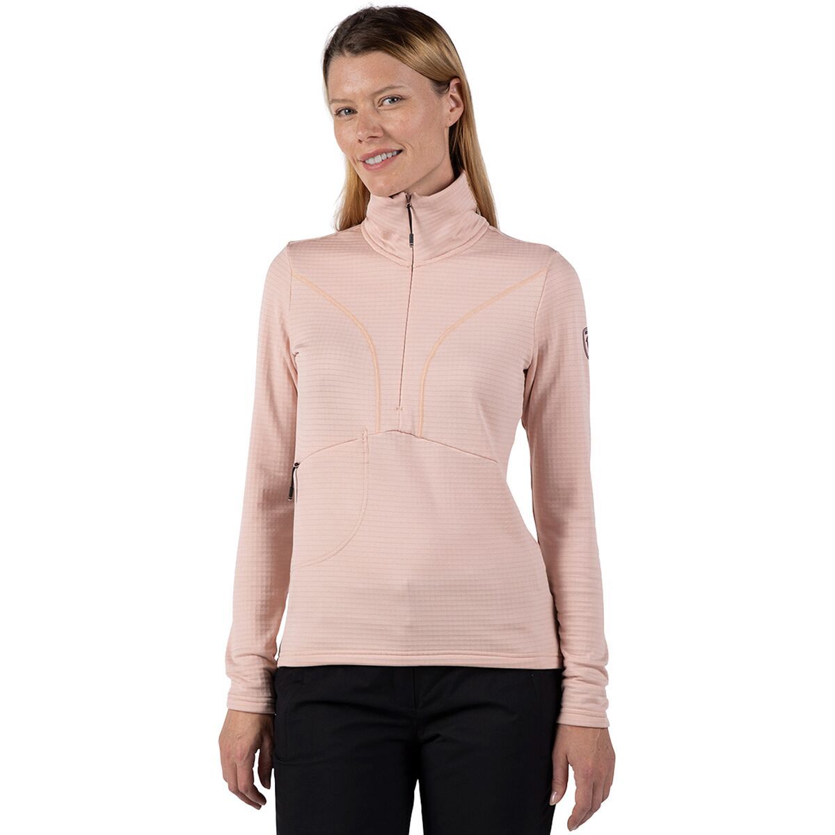 Image of Rossignol Blackside Fleece 1/2-Zip Pullover - Women's Powder Pink, XL
