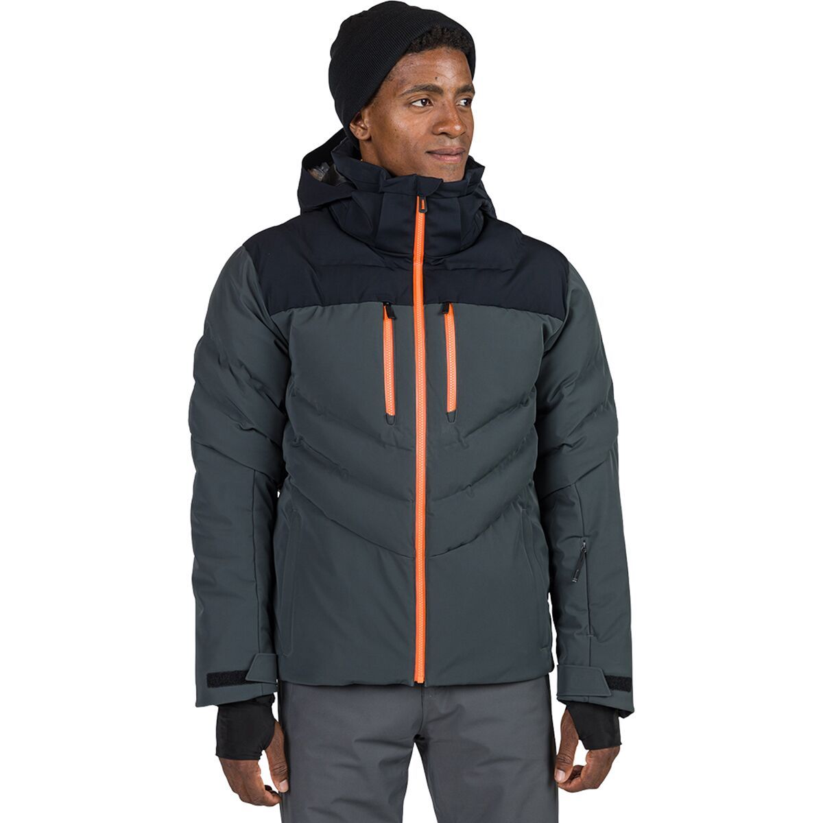 Image of Rossignol Blackside Puffy Jacket - Men's Onyx Grey, XXL