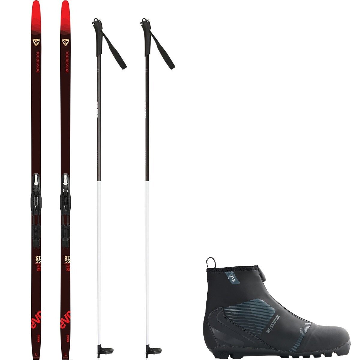 Rossignol Rossignol Evo XT 55 Positrack Ski Package w/ Poles  - Women's One Color/One Color/One Color, 165cm/41.0/135cm - $529.85 at Backcountry.com