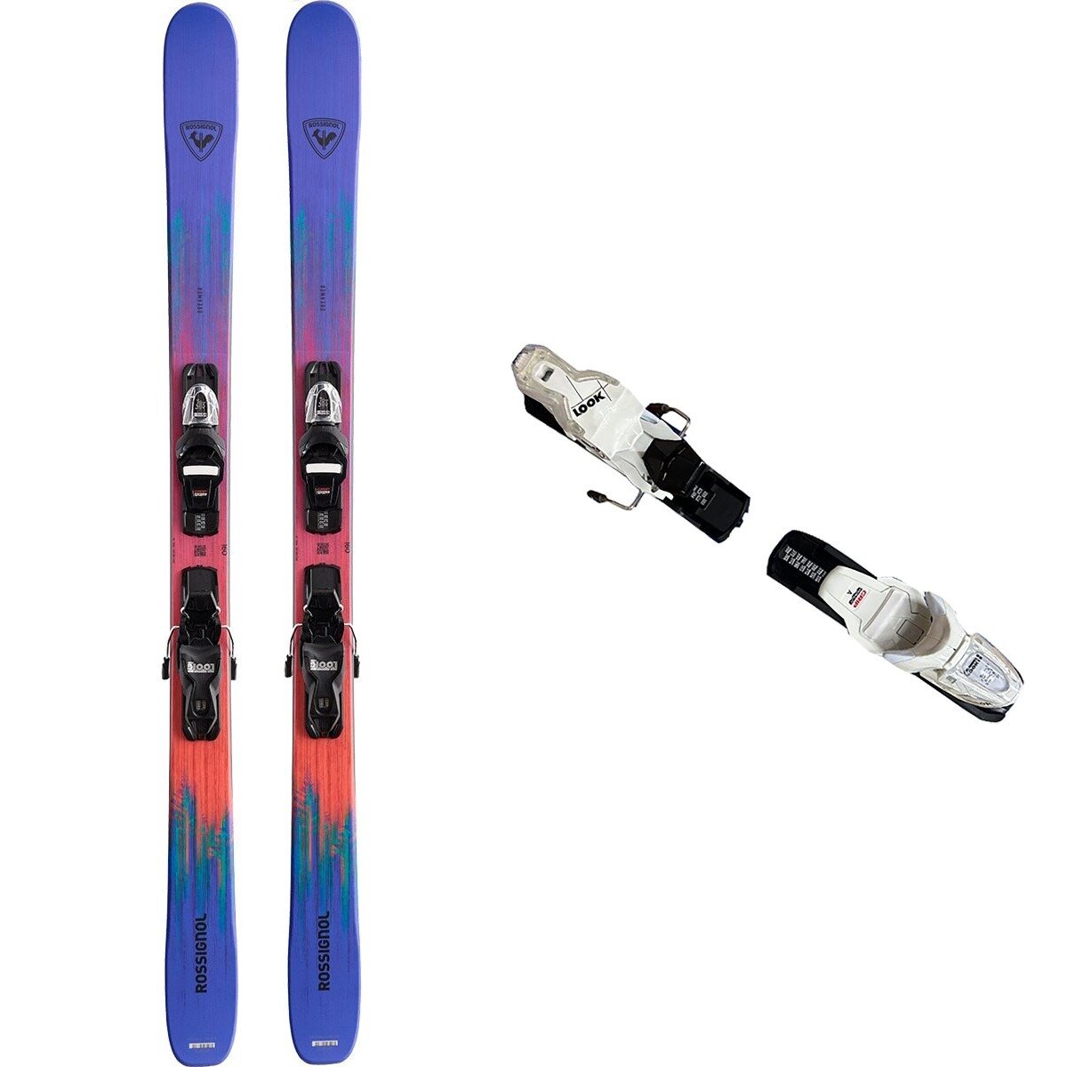 Image of Rossignol Dreamer Skis + Xpress 10 GW Binding - Women's One Color/Wht/Sparkle, 160cm/93mm