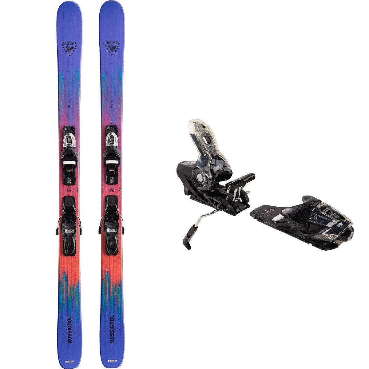 Image of Rossignol Dreamer Skis + Xpress 11 GW Binding - Women's One Color/Blk/Sparkle, 160cm/93mm